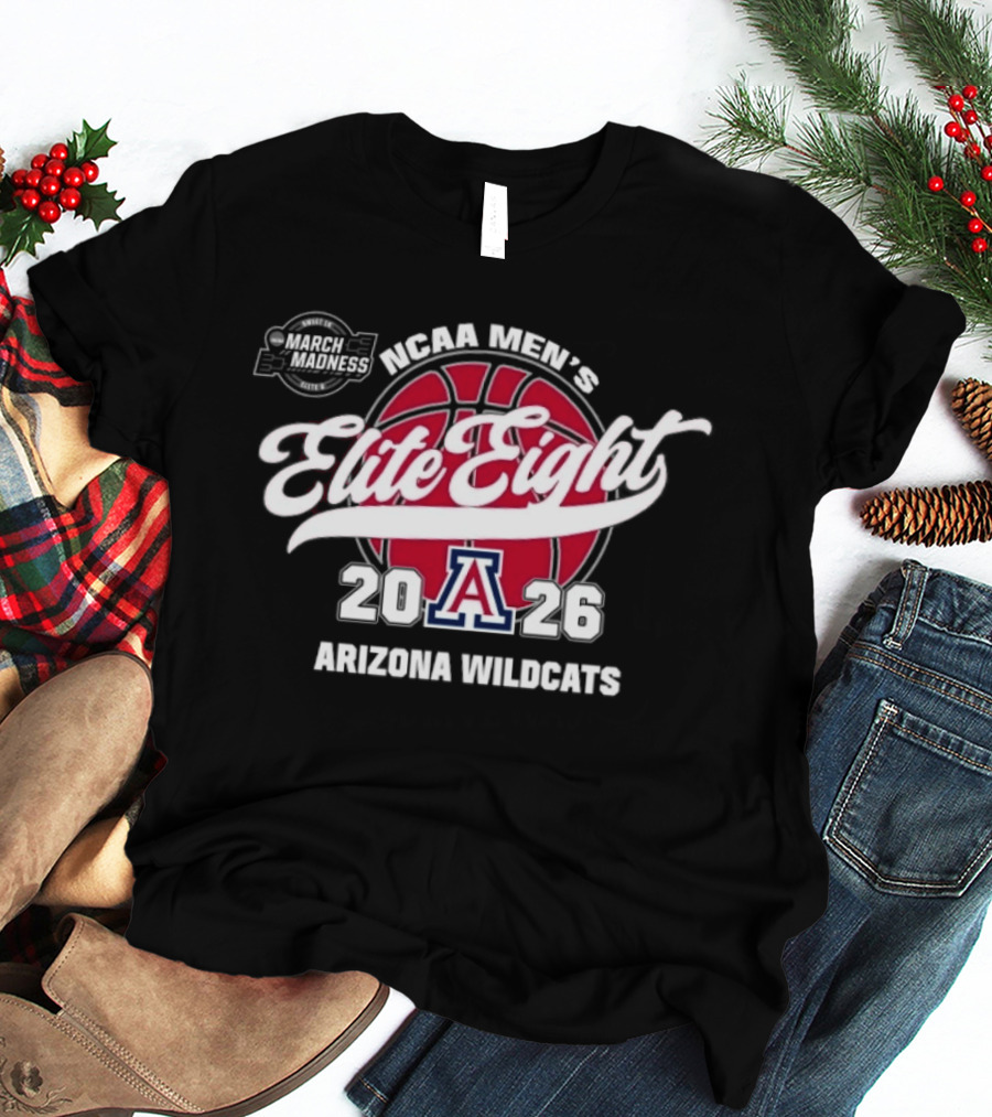 NCAA Men's March Madness Elite Eight 2026 Arizona Wildcats Basketball T-Shirt