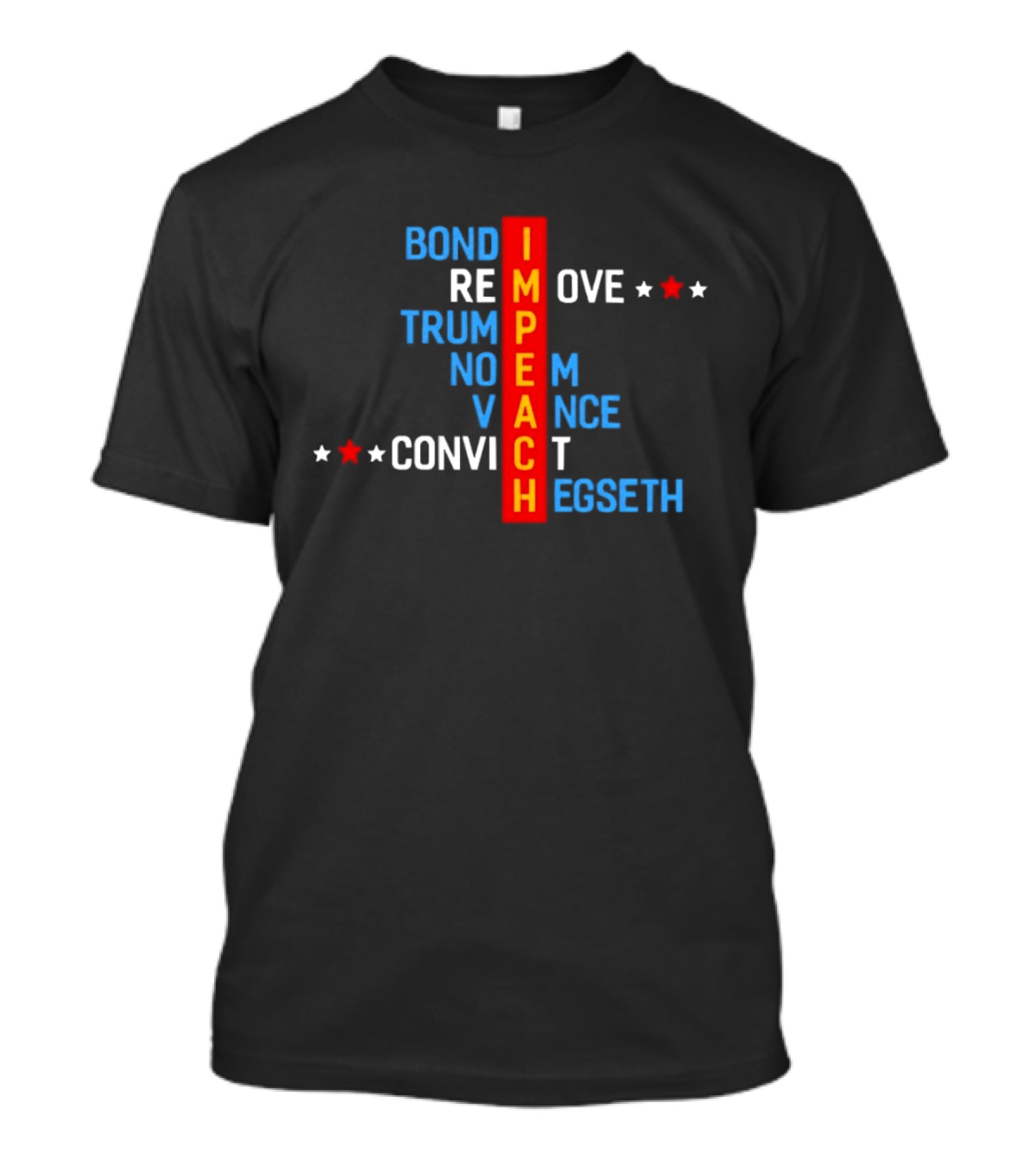 Bondi Remove Trump Noem Vance Convict Hegseth Impeach T-Shirt