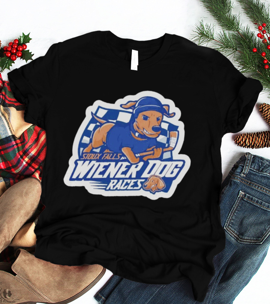 Sioux Falls Wiener Dog Hockey Races Fun Event T-Shirt