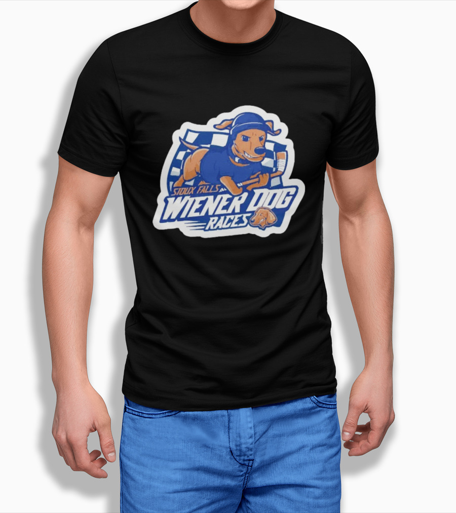 Sioux Falls Wiener Dog Hockey Races Fun Event T-Shirt