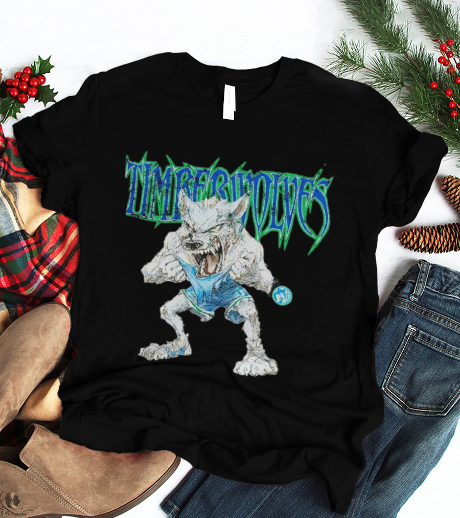 Timberwolves Mascot Crunch The Wolf Fierce T-Shirt