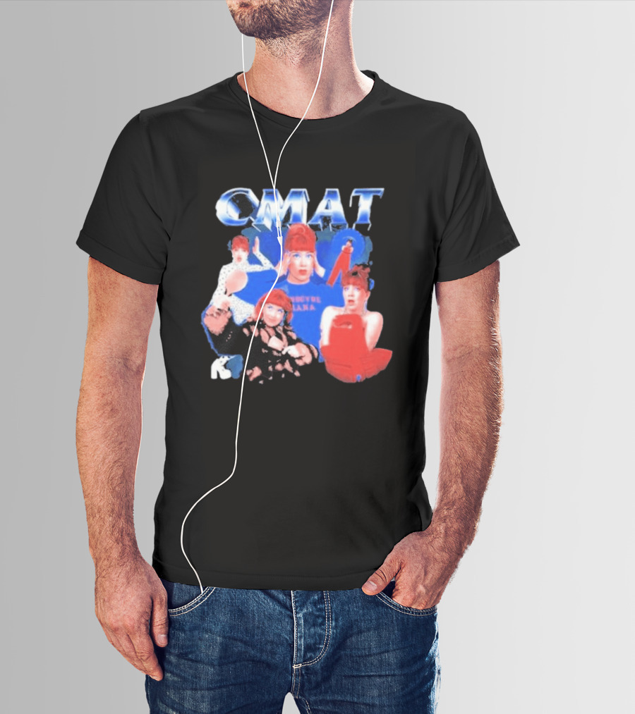 CMAT Retro Pop Style Collage With Colorful Characters T-Shirt