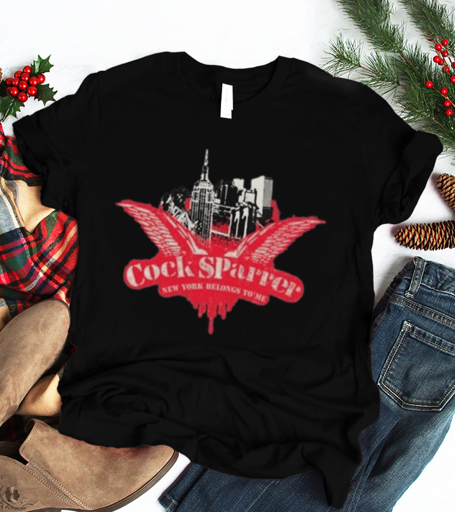 Cock Sparrer Tour 2026 New York Belongs To Me Urban Skyline Wings T-Shirt