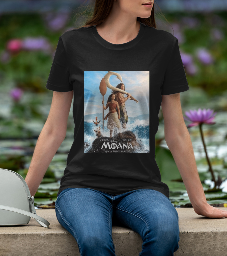 Dwayne Johnson And Catherine Laga'aia In Disney's Moana Live Action July 10 T-Shirt