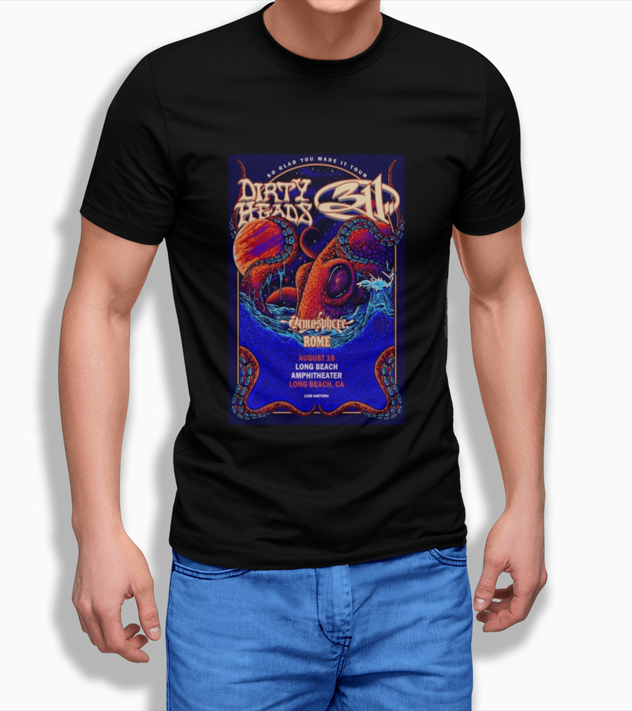 Dirty Heads August 18 2026 At Long Beach Amphitheater Show T-Shirt
