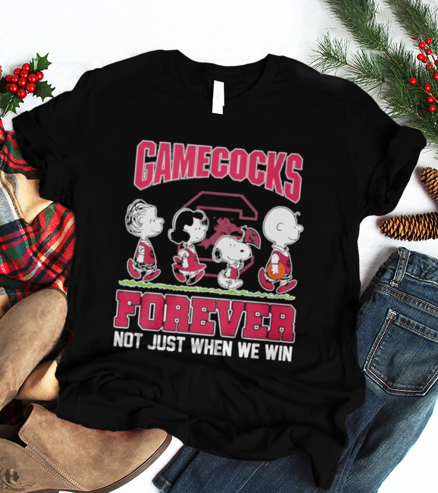 Gamecocks Peanuts Not Just When We Win Forever T-Shirt