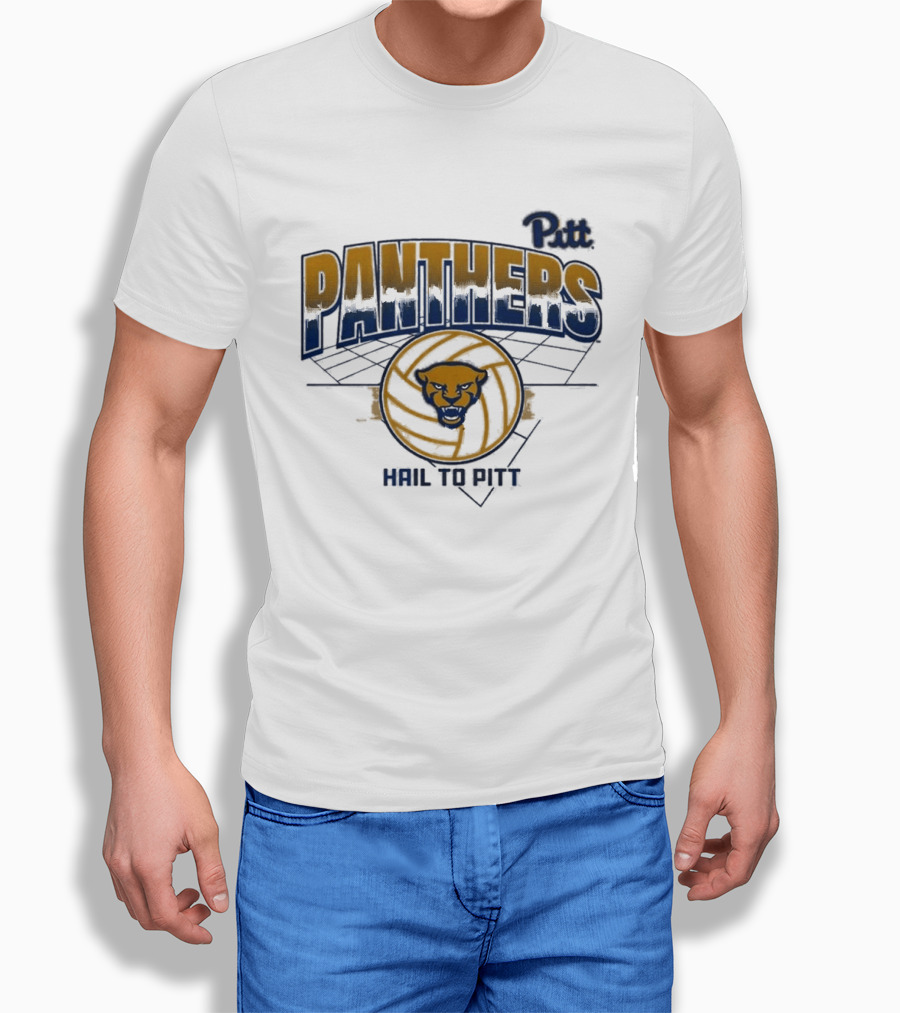Pitt Panthers Volleyball Hail To Pitt Grid T-Shirt