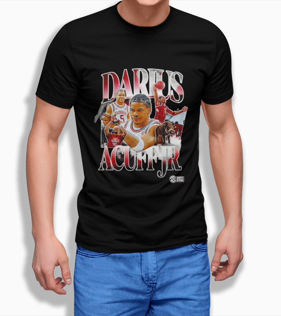 Darius Acuff Jr. Arkansas Razorbacks Basketball SEC Network T-Shirt
