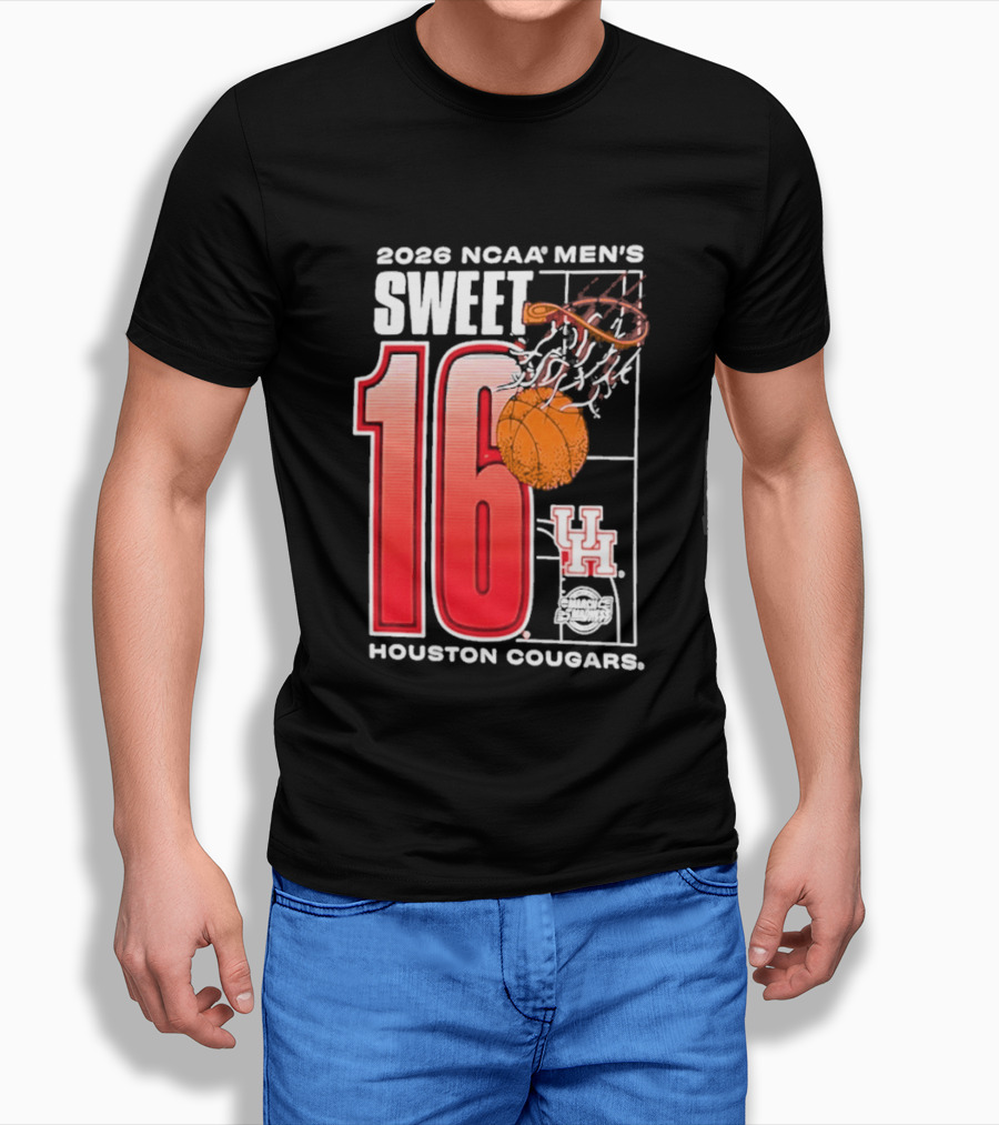 2026 NCAA Men's Sweet 16 Bound Houston Cougars Basketball T-Shirt