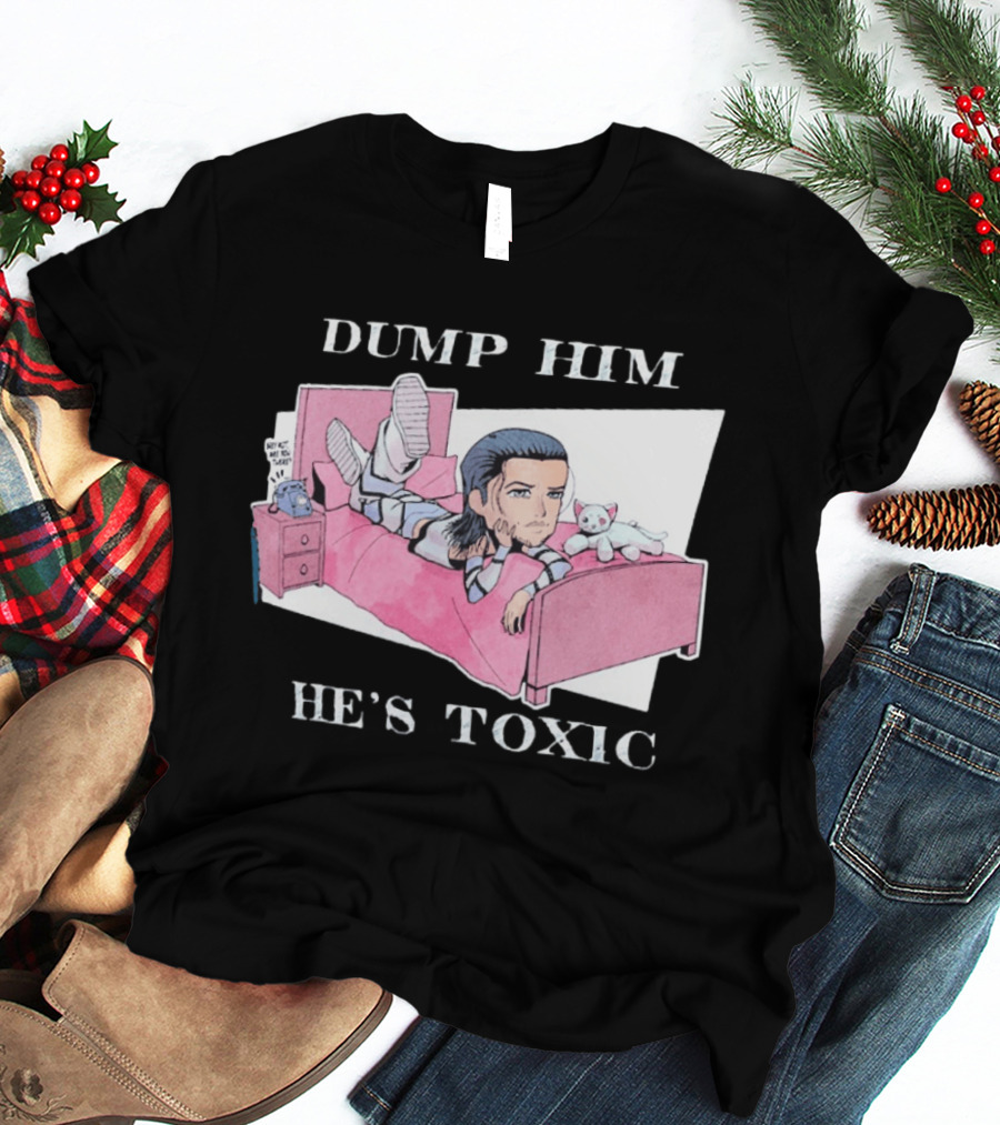 Dump Him He's Toxic Cartoon Kit Wilson WWE T-Shirt