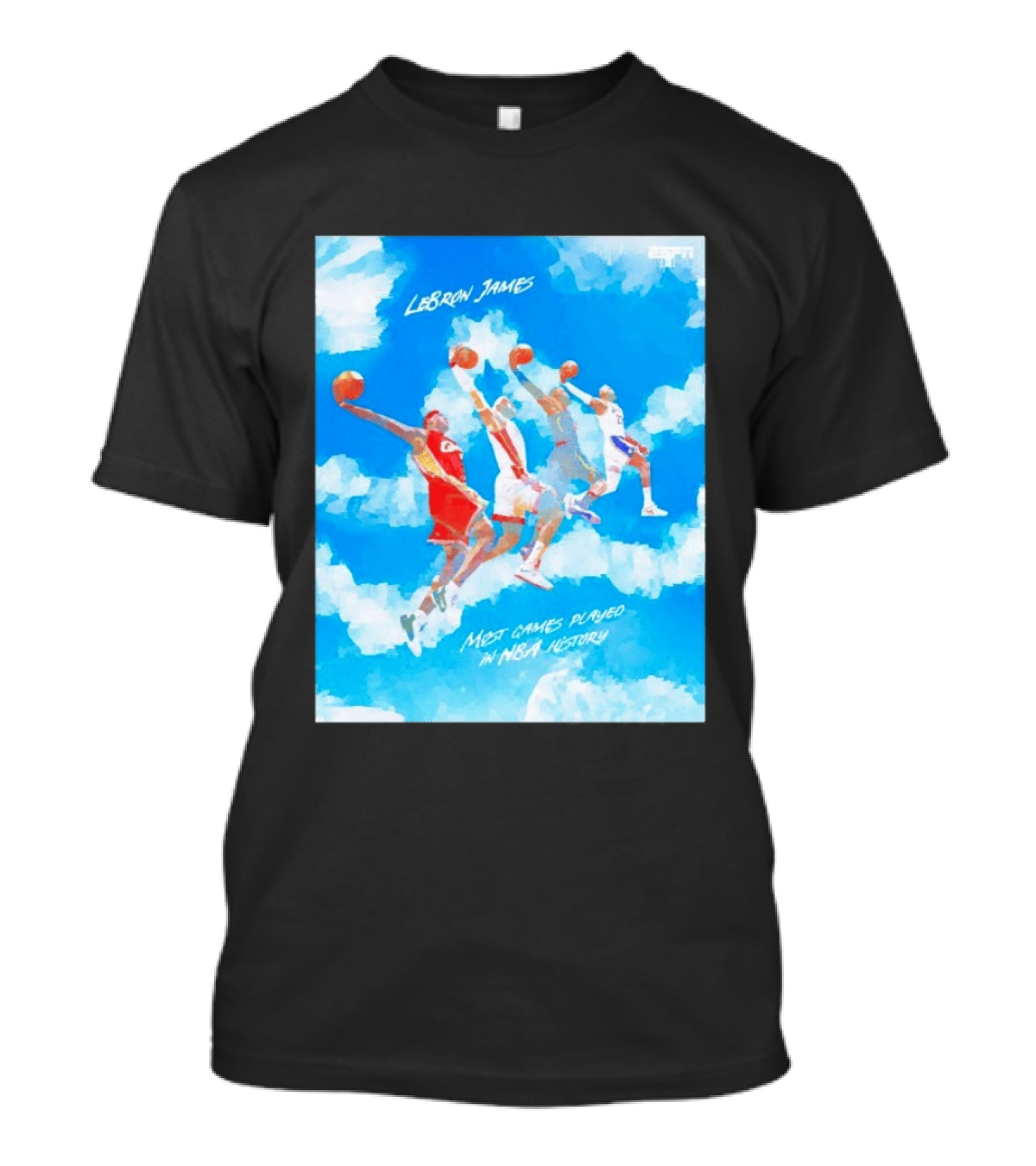 Lebron James Most Games Played In NBA History Forever King 1612 Games T-Shirt