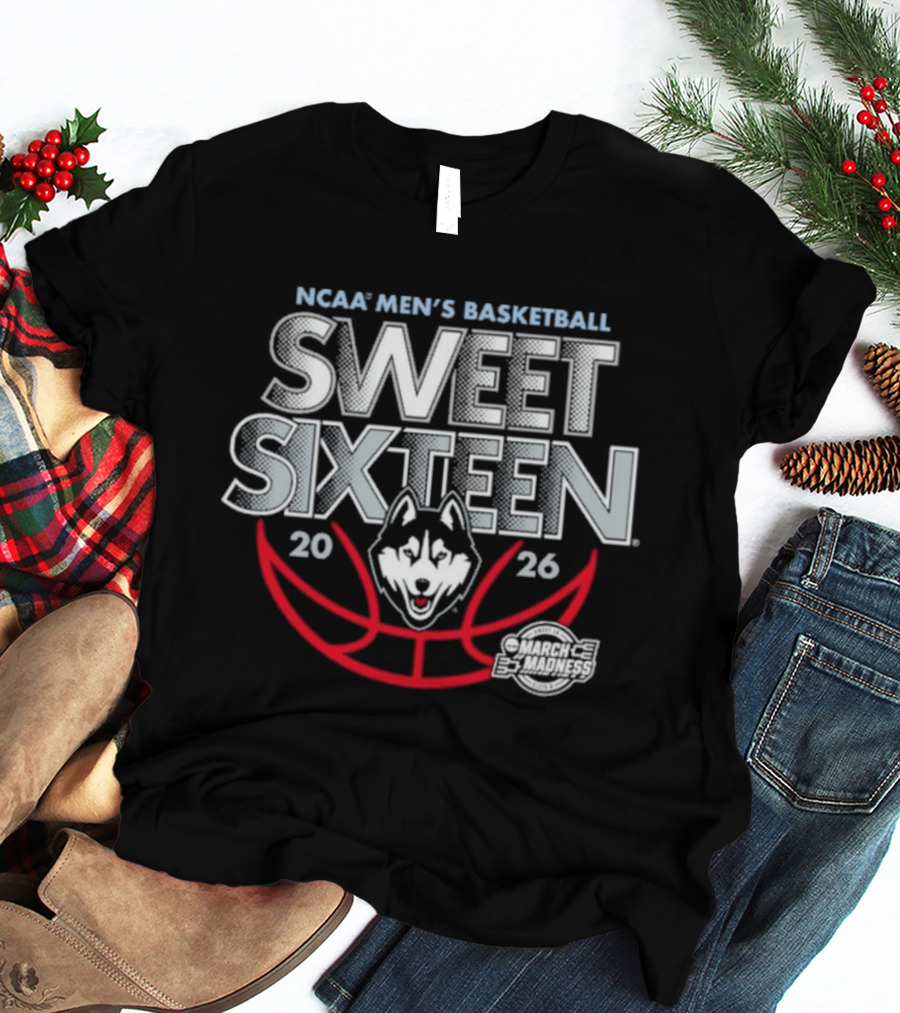 NCAA Men's Basketball Sweet Sixteen 2026 UConn Huskies T-Shirt