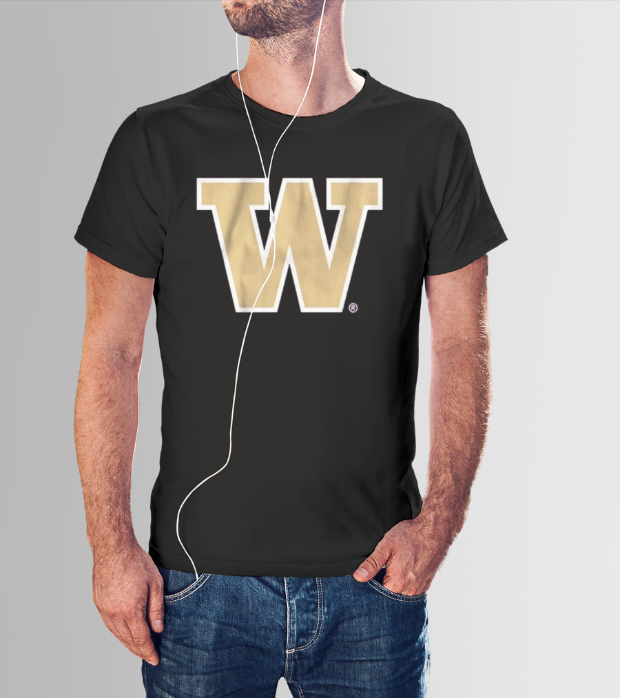Washington Huskies Primary Gold W T-Shirt
