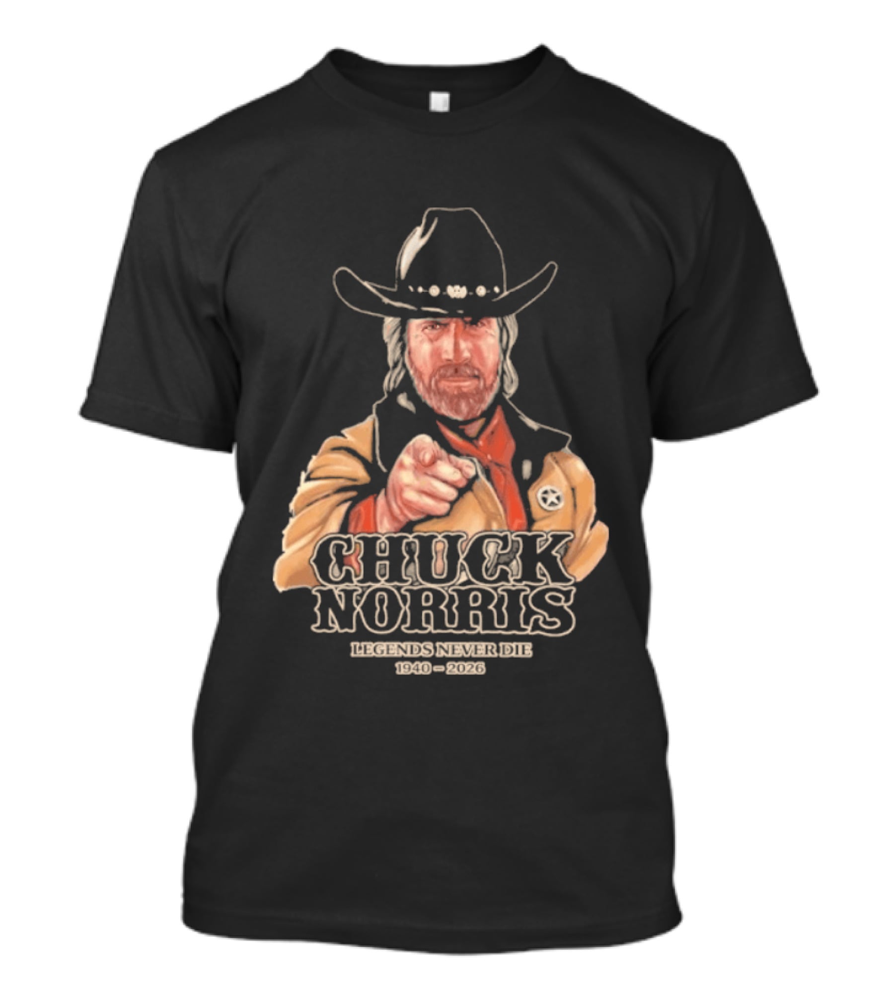 2026 Chuck Norris Legends Never Die 1940 2026 T-Shirt