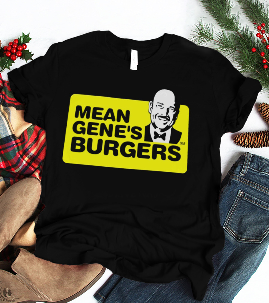 Mean Gene's Burgers Classic Logo With Iconic Bowtie T-Shirt
