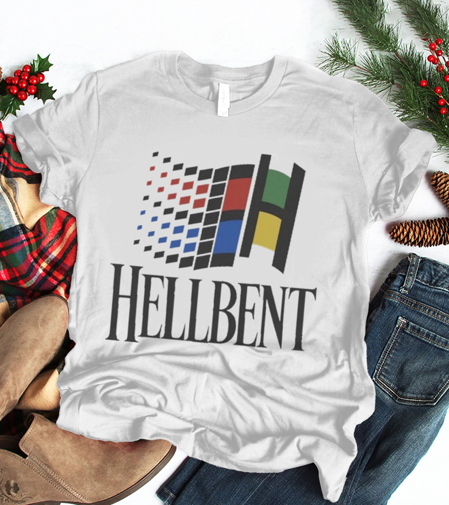 Hellbent Records Retro Pixelated Windows T-Shirt