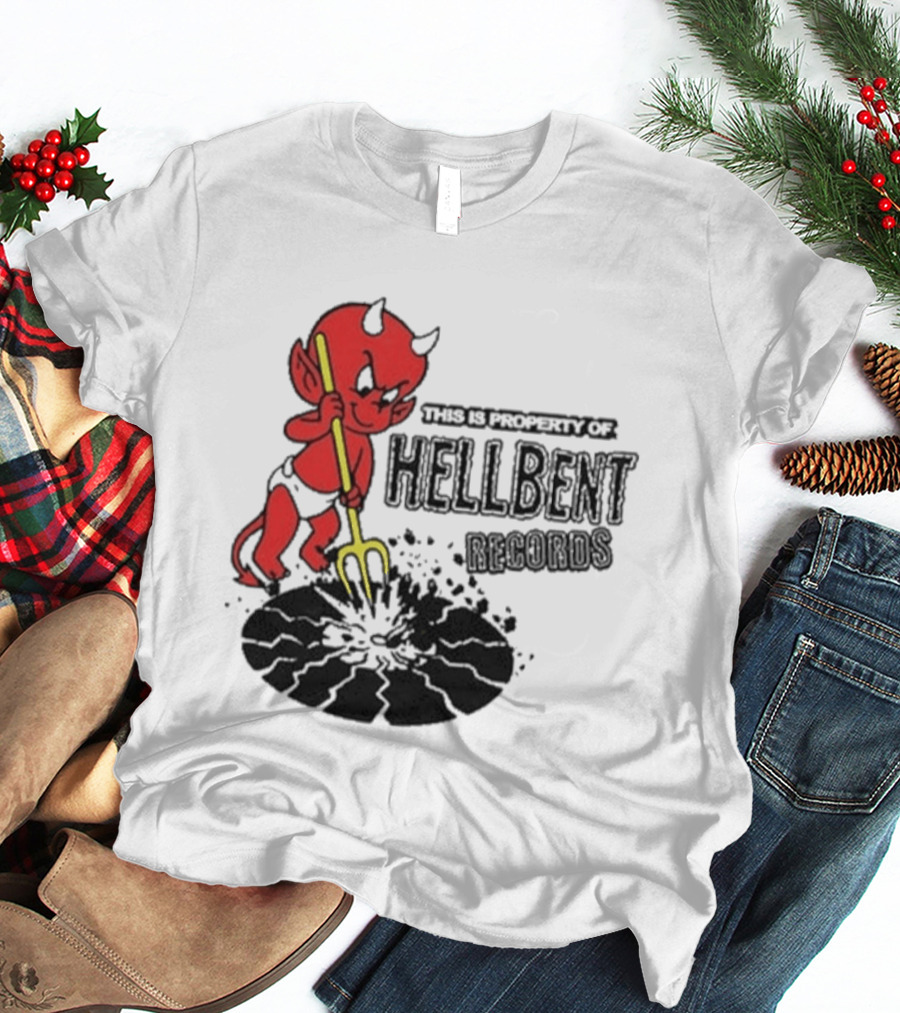 Hellbent Records Mischievous Devil Vinyl Smash T-Shirt