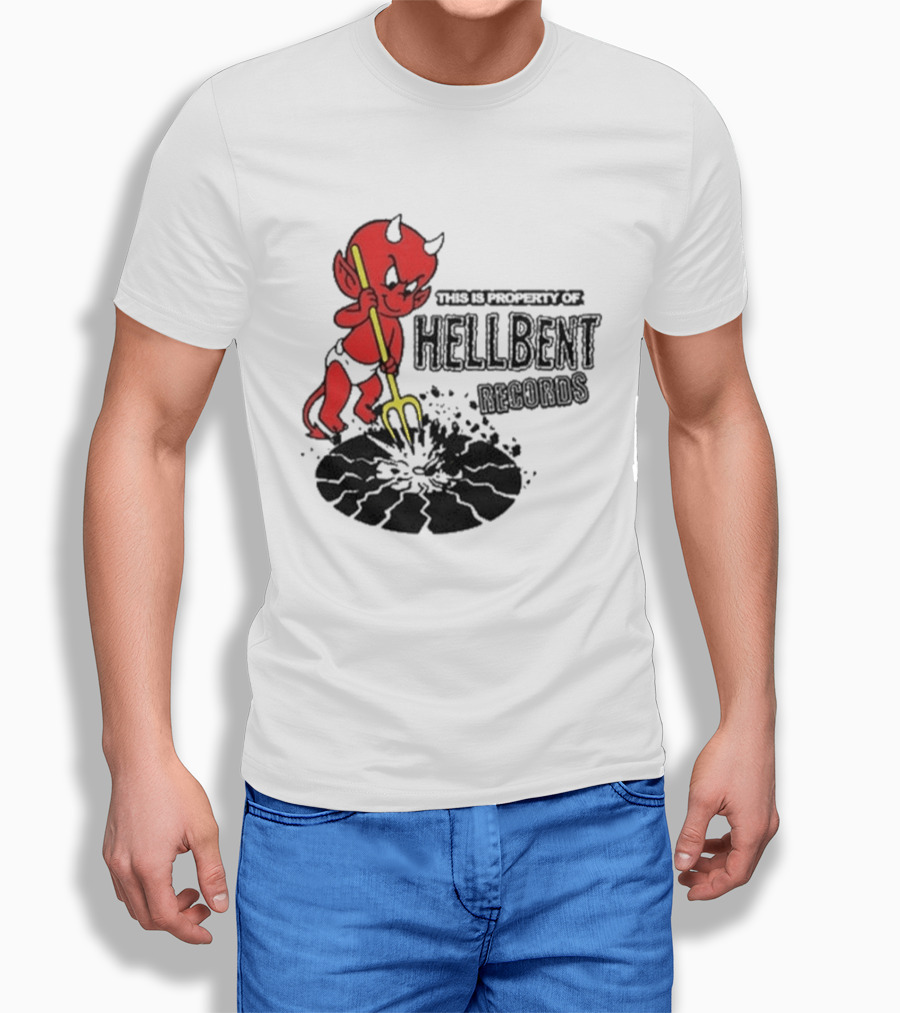 Hellbent Records Mischievous Devil Vinyl Smash T-Shirt
