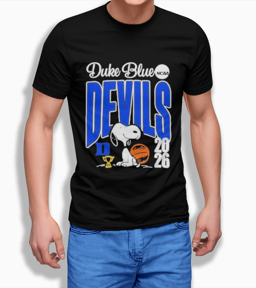 Duke Blue Devils Snoopy Basketball 2026 NCAA Champions T-Shirt