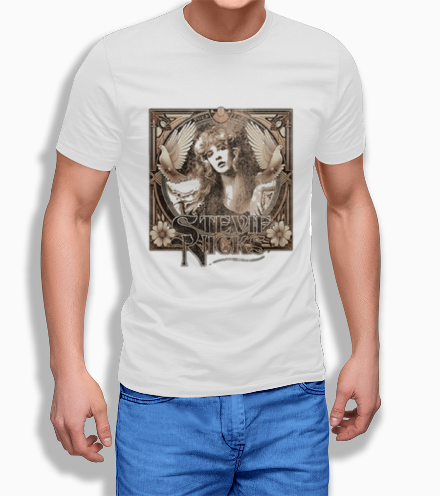Stevie Nicks 2025 Tour Terracotta Doves Vintage Art Deco T-Shirt
