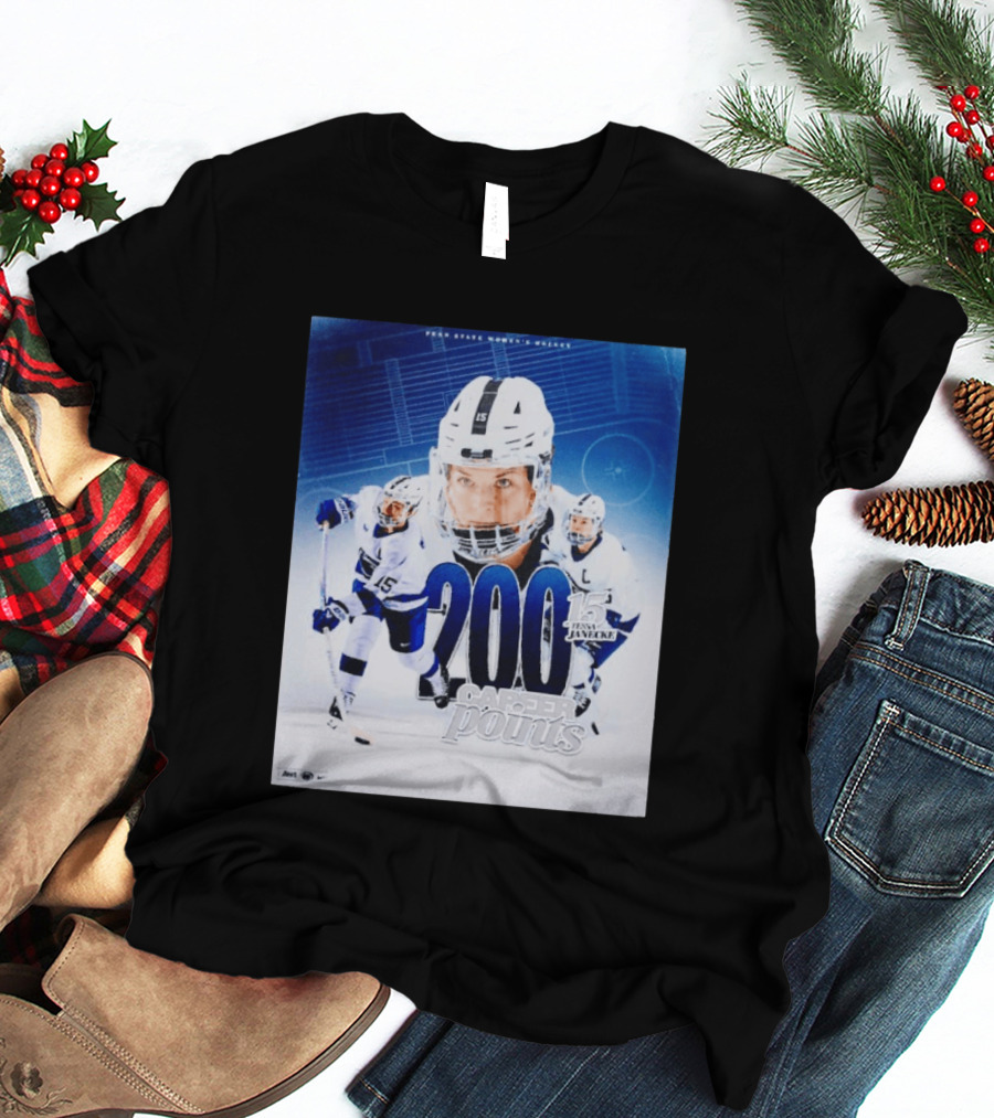 Penn State Women's Hockey Tessa Janecke 200 Career Points T-Shirt