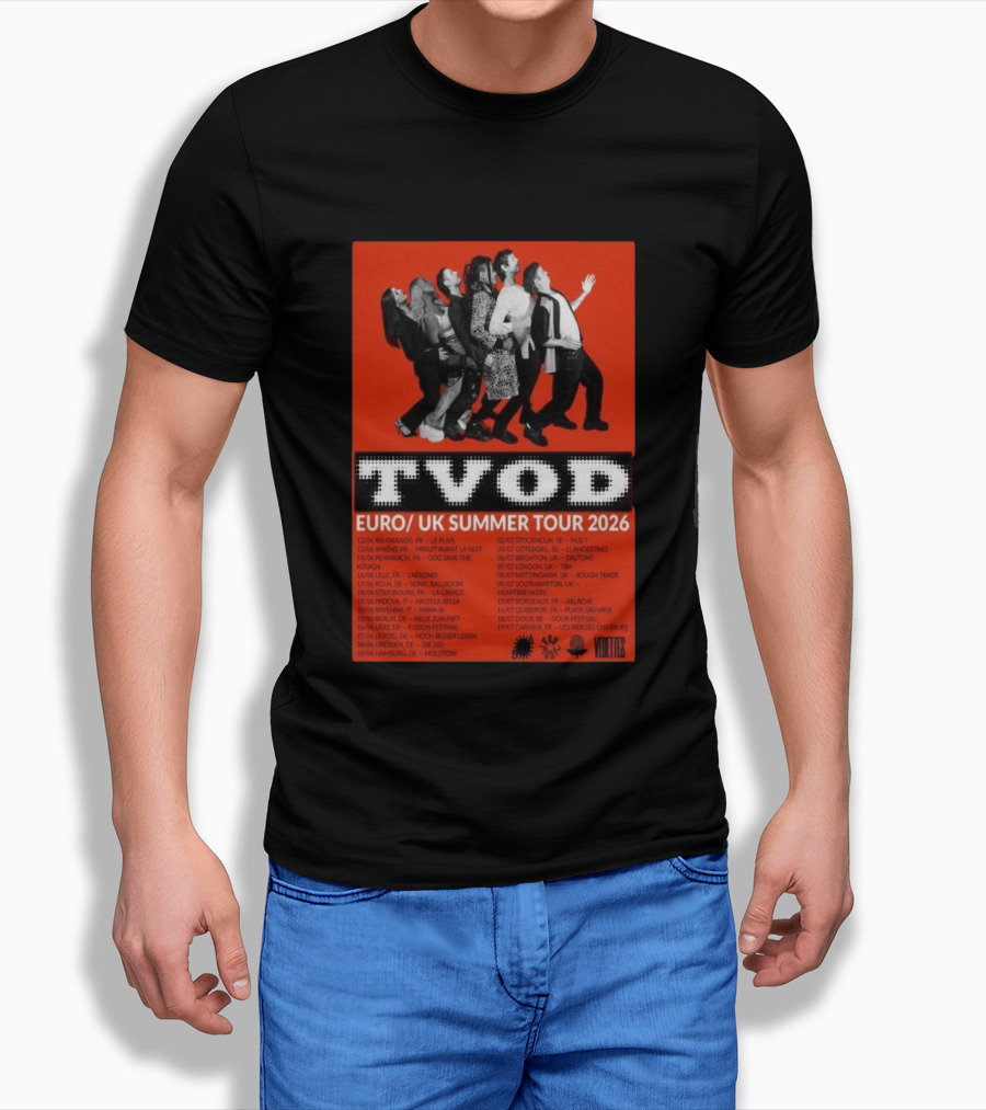 TVOD Euro UK Summer Tour 2026 Concert Dates And Cities T-Shirt