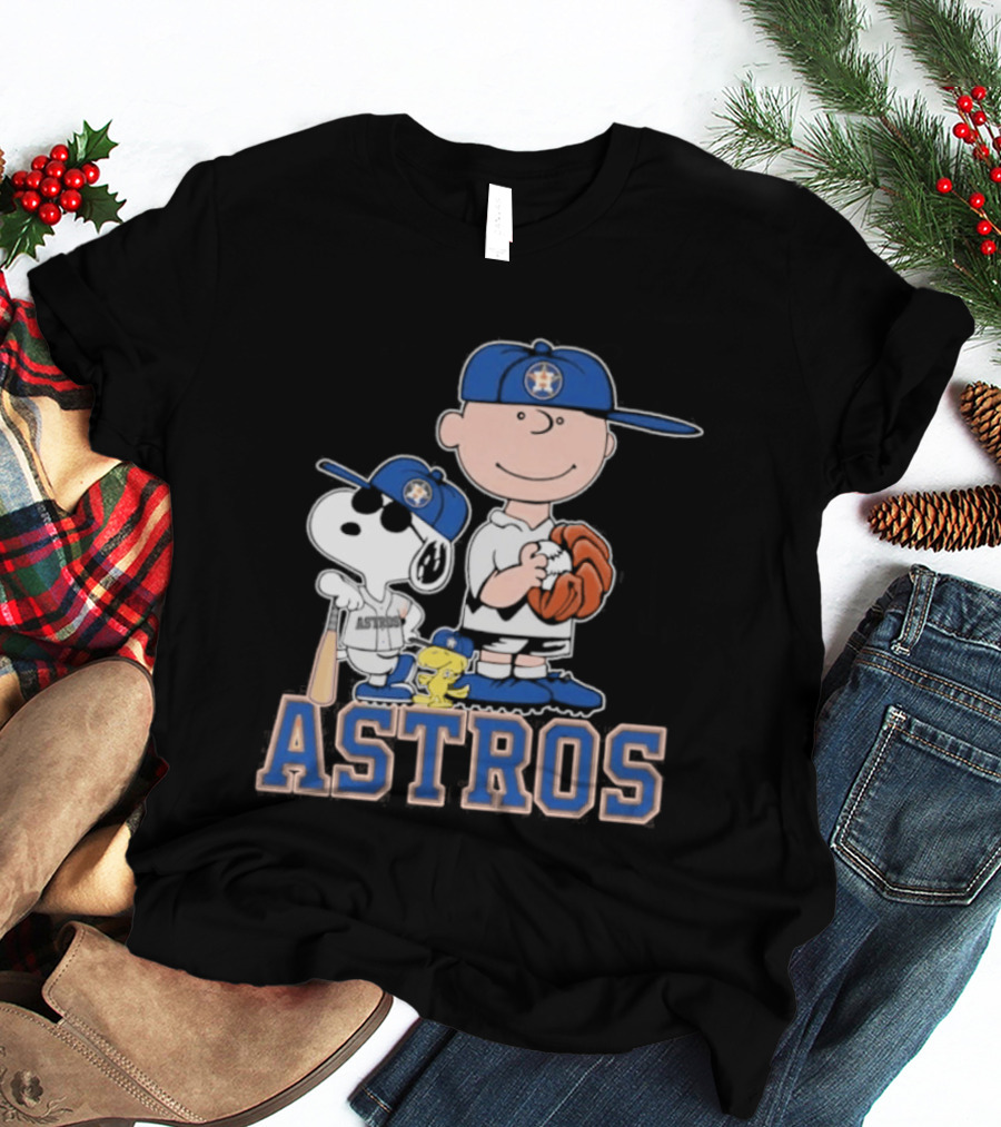Snoopy Brown Astros Baseball 2026 T-Shirt