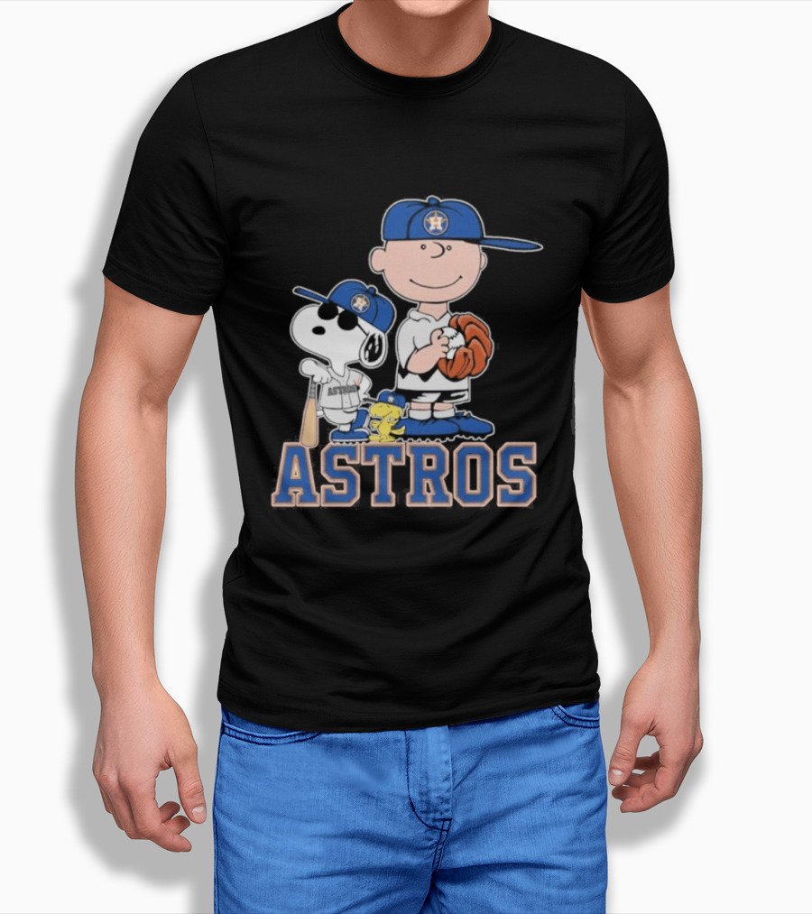 Snoopy Brown Astros Baseball 2026 T-Shirt