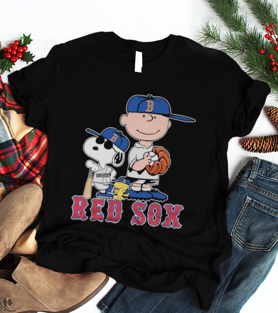 Snoopy Brown Red Sox Baseball Team 2026 T-Shirt
