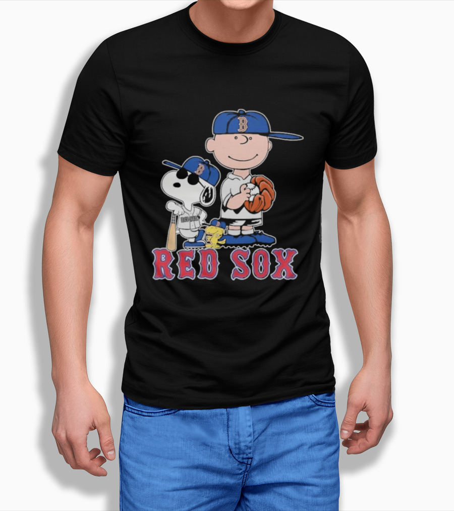 Snoopy Brown Red Sox Baseball Team 2026 T-Shirt