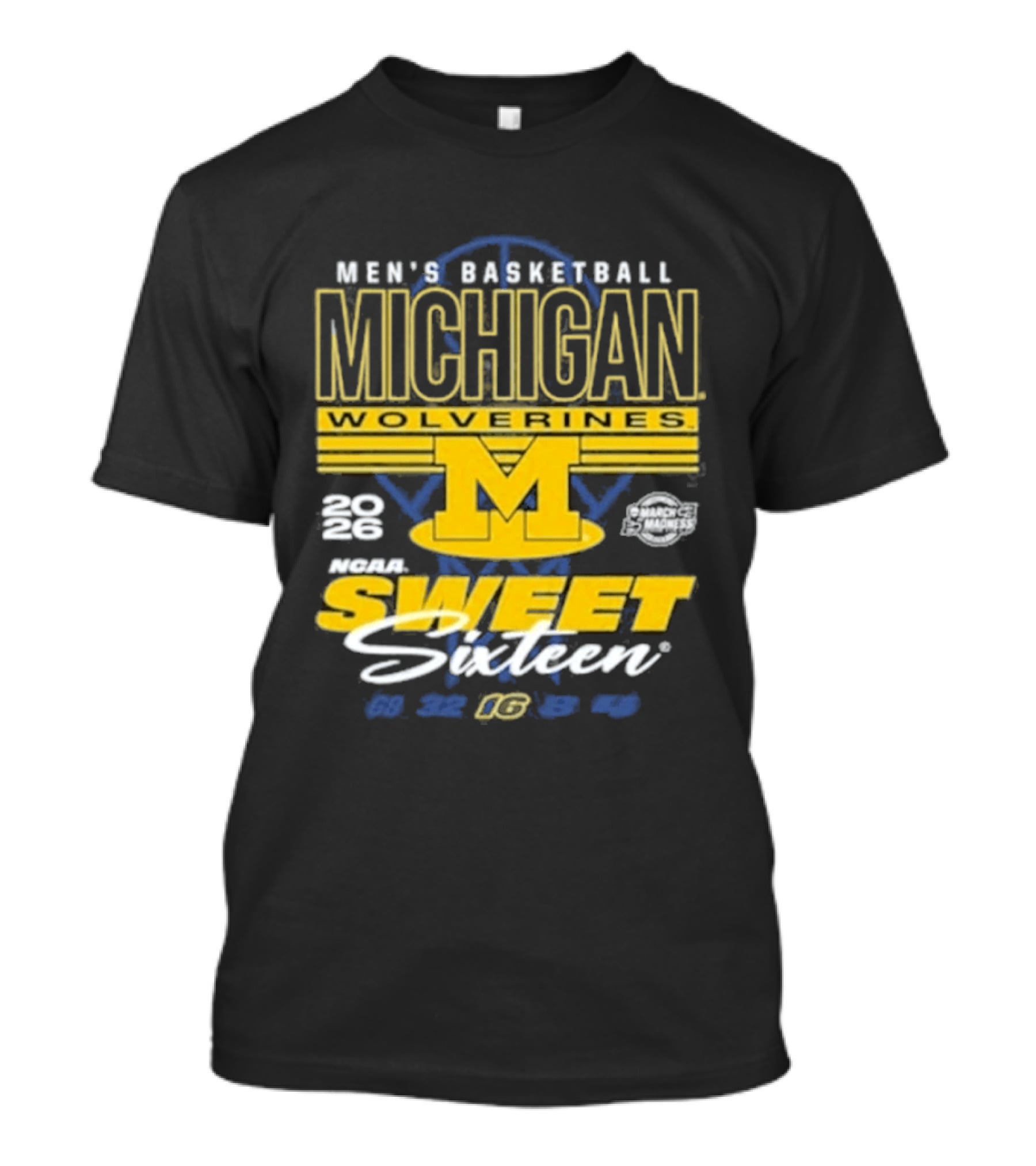 Men's Basketball Michigan Wolverines 2023 NCAA Sweet Sixteen M T-Shirt