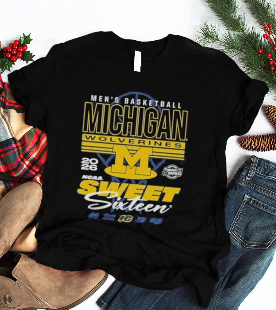 Men's Basketball Michigan Wolverines 2023 NCAA Sweet Sixteen M T-Shirt