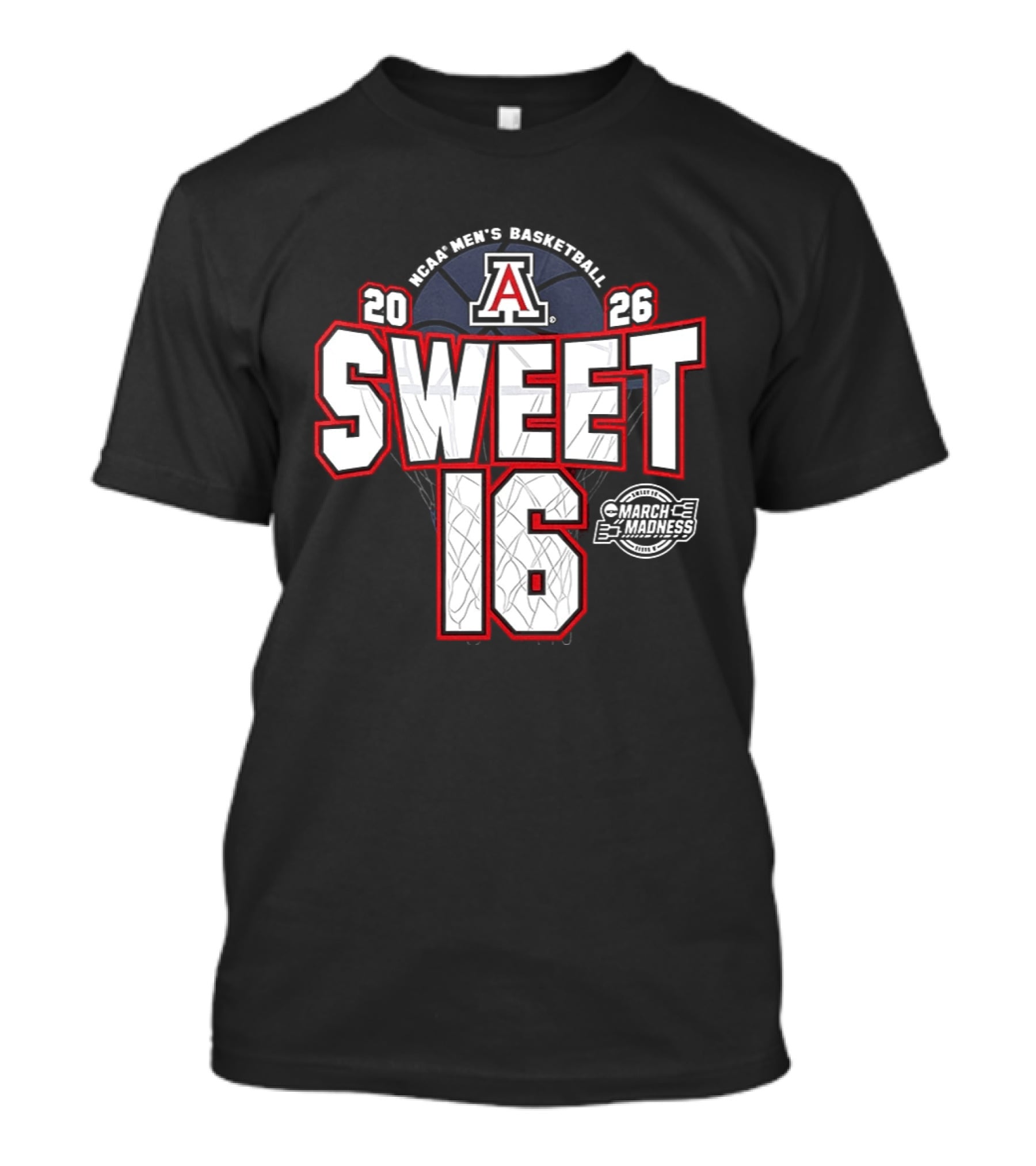 Arizona Wildcats NCAA Men's Basketball 2026 Sweet 16 March Madness T-Shirt