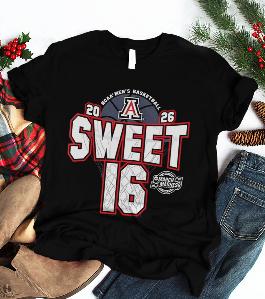 Arizona Wildcats NCAA Men's Basketball 2026 Sweet 16 March Madness T-Shirt