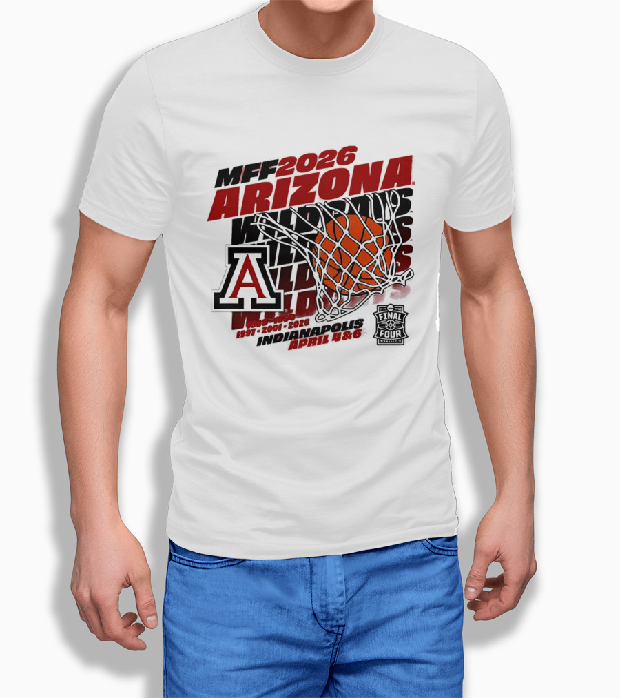 MFF 2026 Arizona Wildcats Men's Basketball Final Four Indianapolis Bound T-Shirt