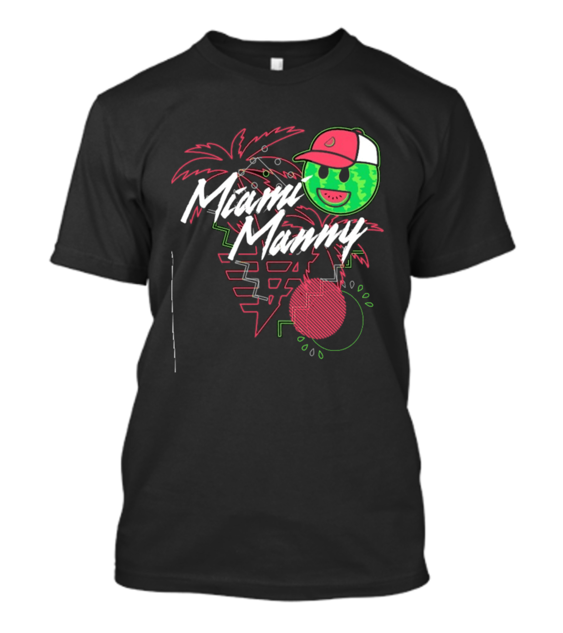 Ross Chastain Miami Manny Melon Man Palm Tree Watermelon Cap T-Shirt