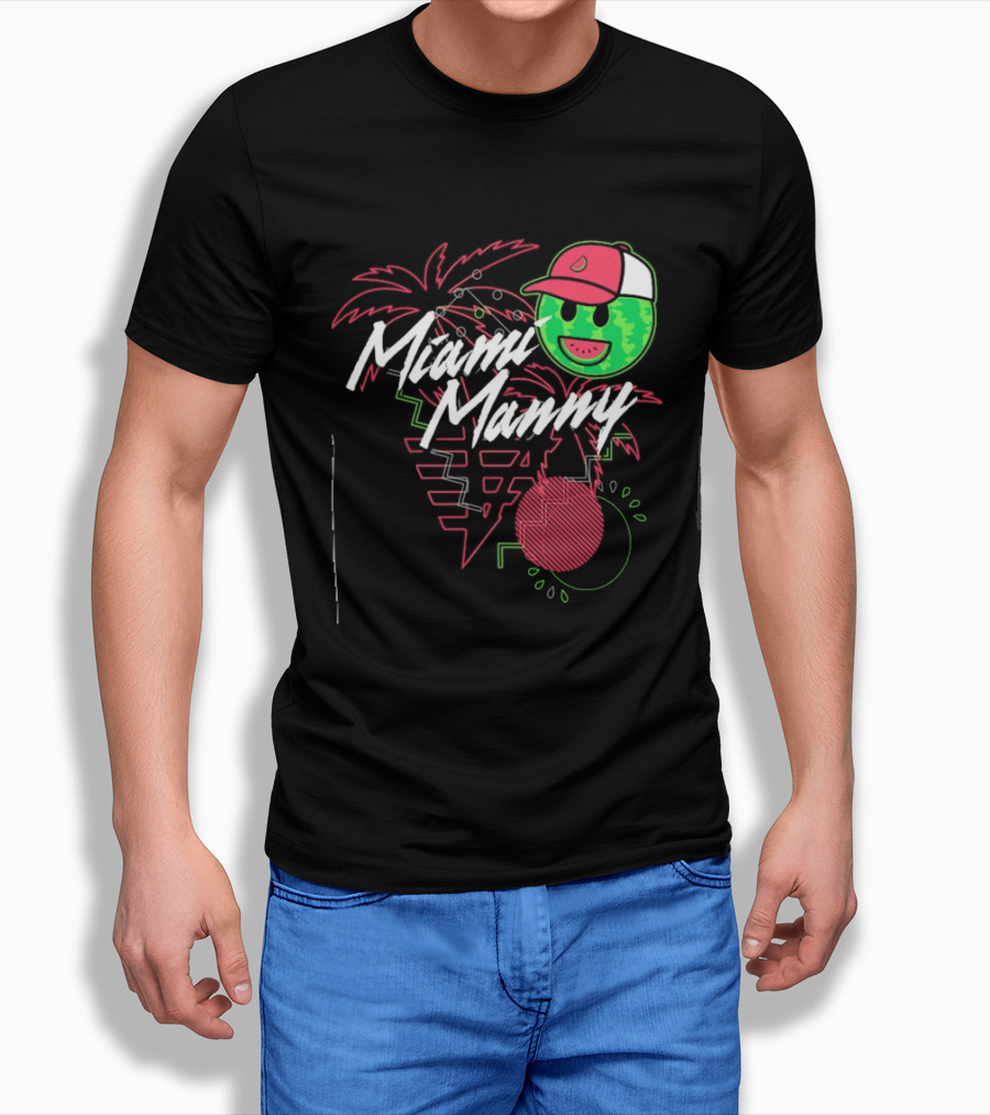 Ross Chastain Miami Manny Melon Man Palm Tree Watermelon Cap T-Shirt