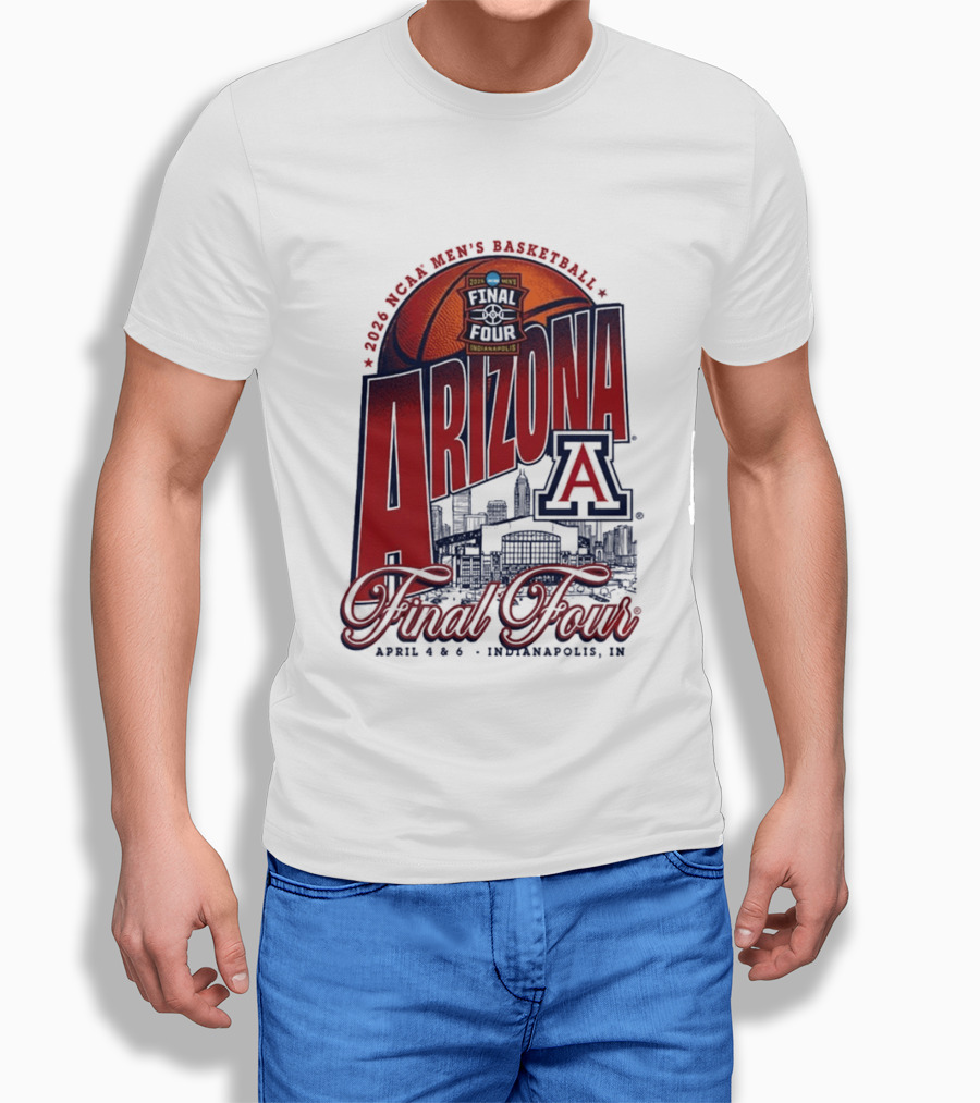 2026 NCAA Men's Basketball Arizona Wildcats Final Four Indianapolis April T-Shirt