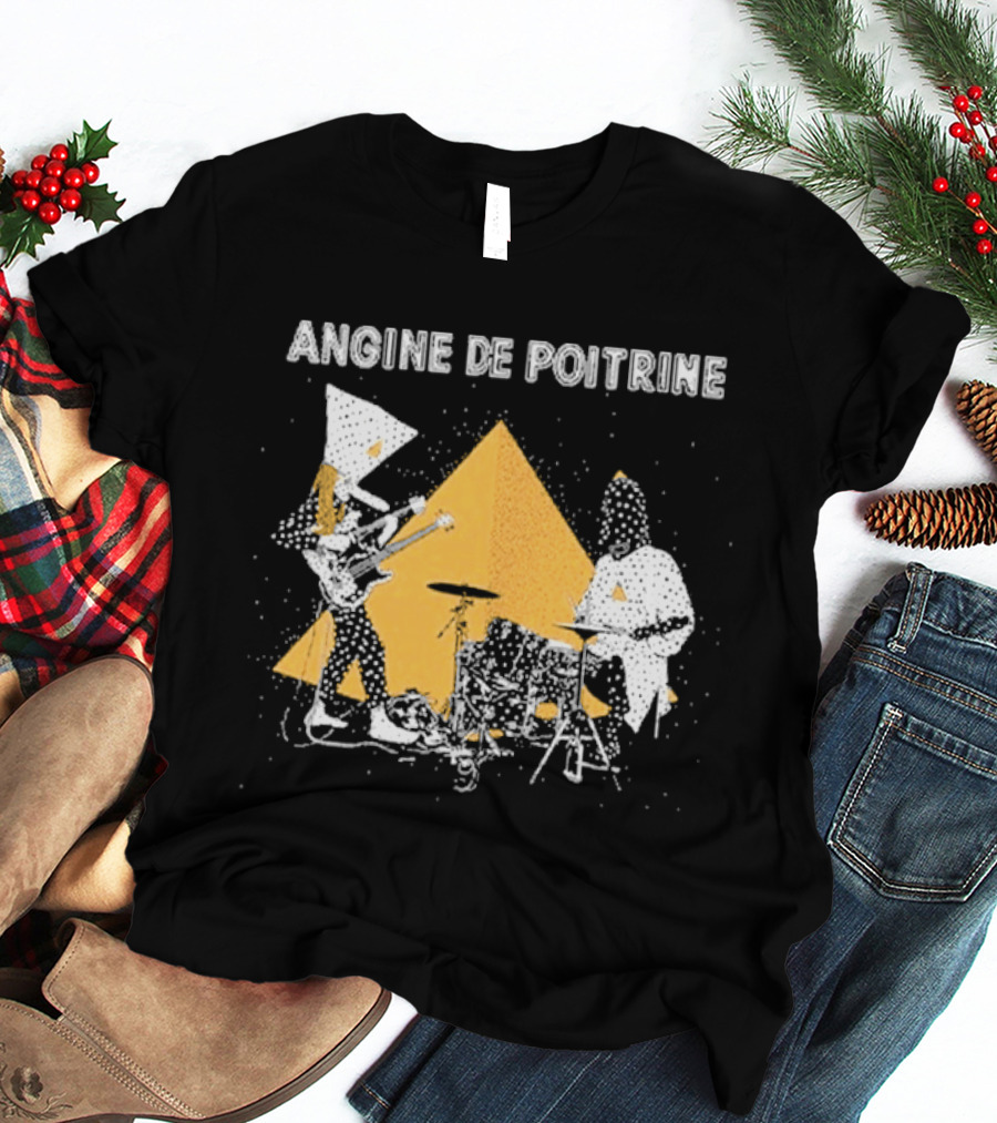 Angine De Poitrine Band Musical Performance With Triangle And Drums T-Shirt