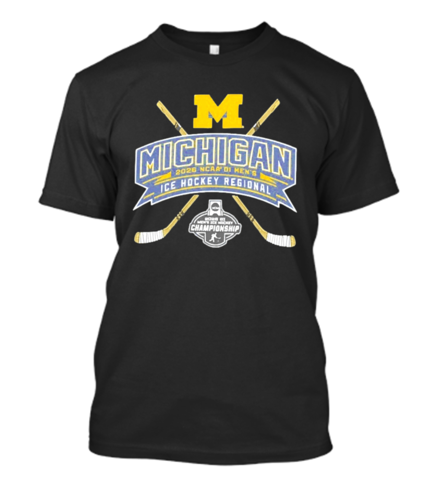 Michigan Wolverines 2026 NCAA DI Men's Ice Hockey Regional Championship T-Shirt