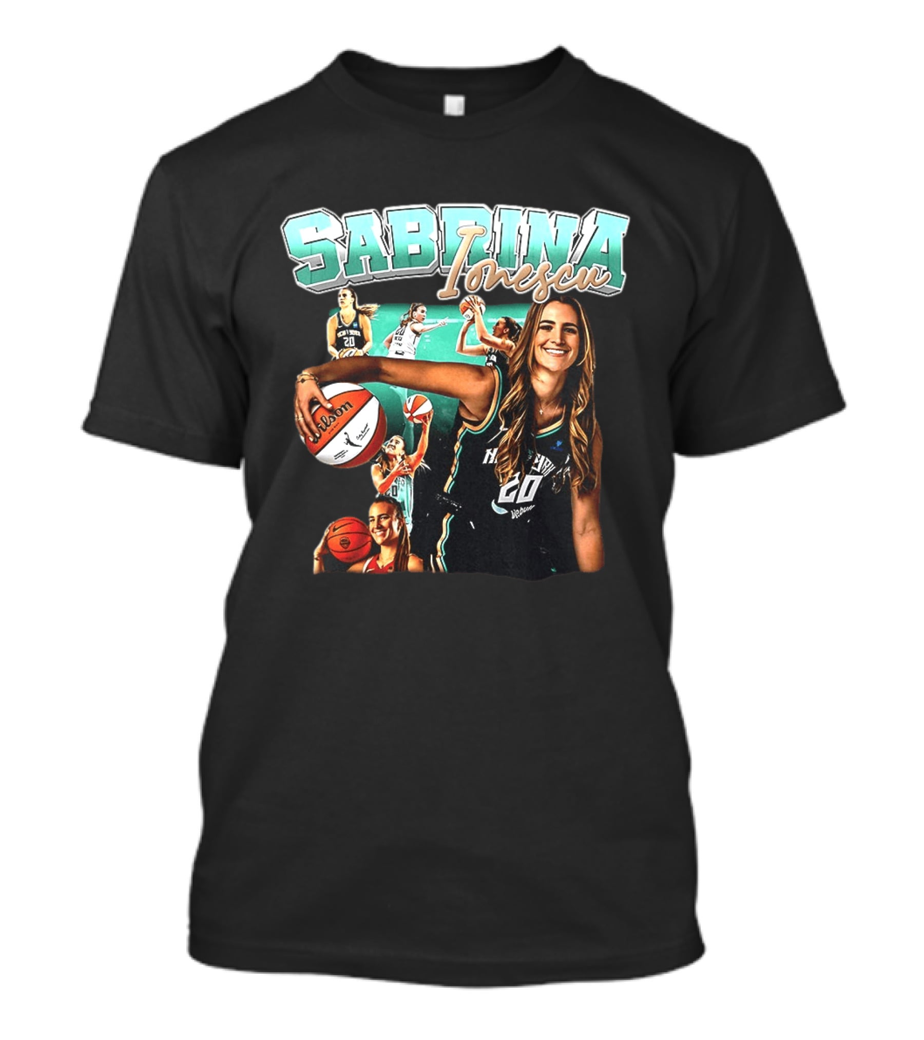 Sabrina Ionescu New York Liberty Basketball WNBA Wilson 20 T-Shirt