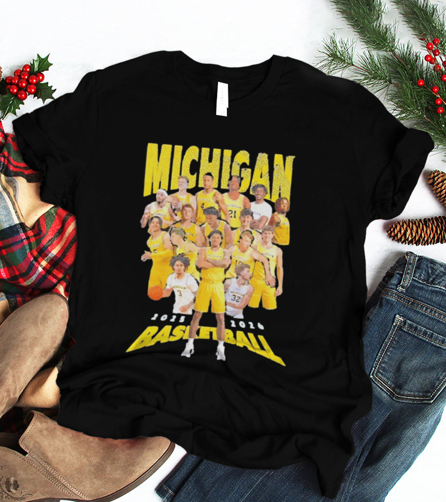 Michigan Wolverines 2025 2026 Basketball Team Members T-Shirt