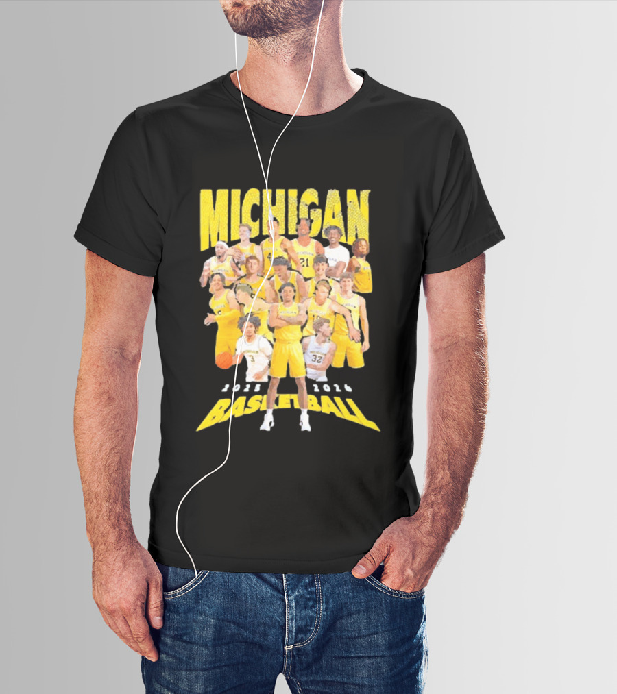 Michigan Wolverines 2025 2026 Basketball Team Members T-Shirt