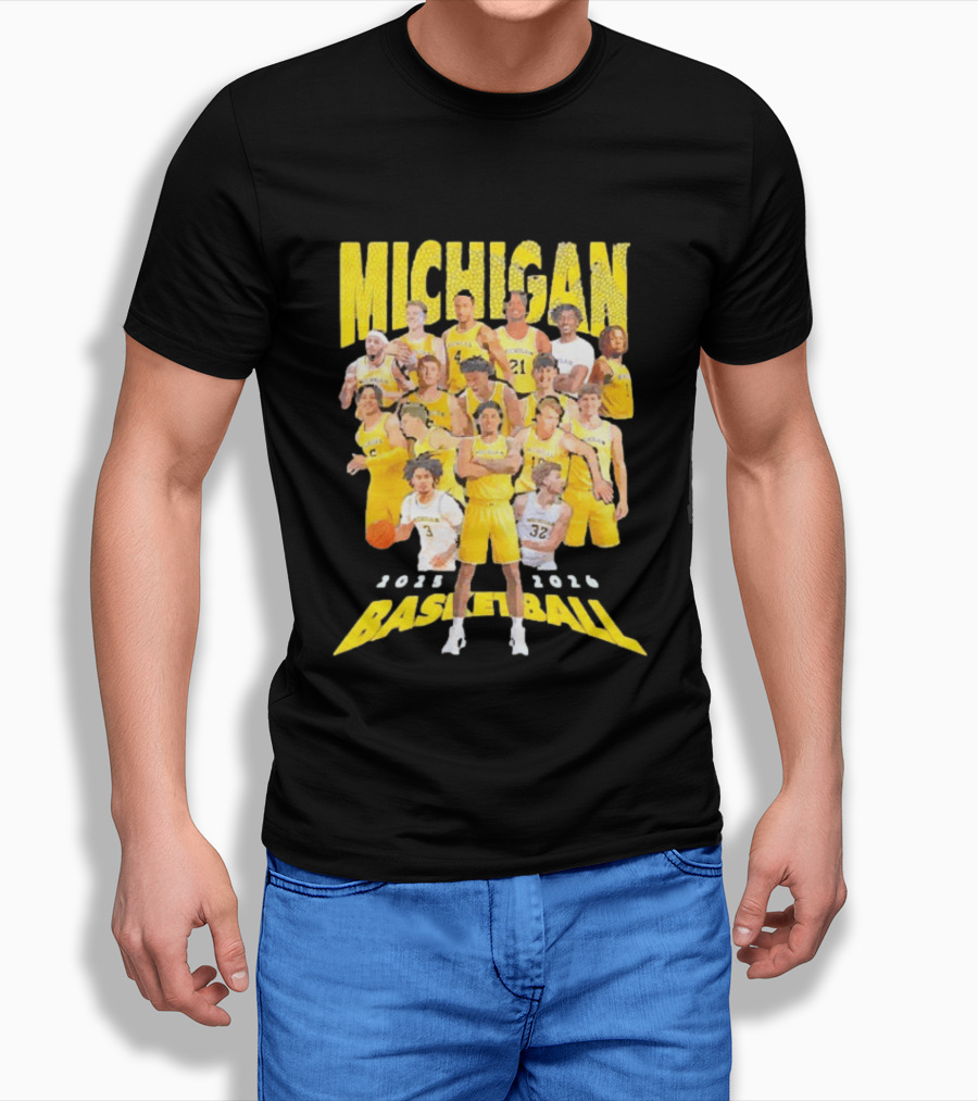 Michigan Wolverines 2025 2026 Basketball Team Members T-Shirt