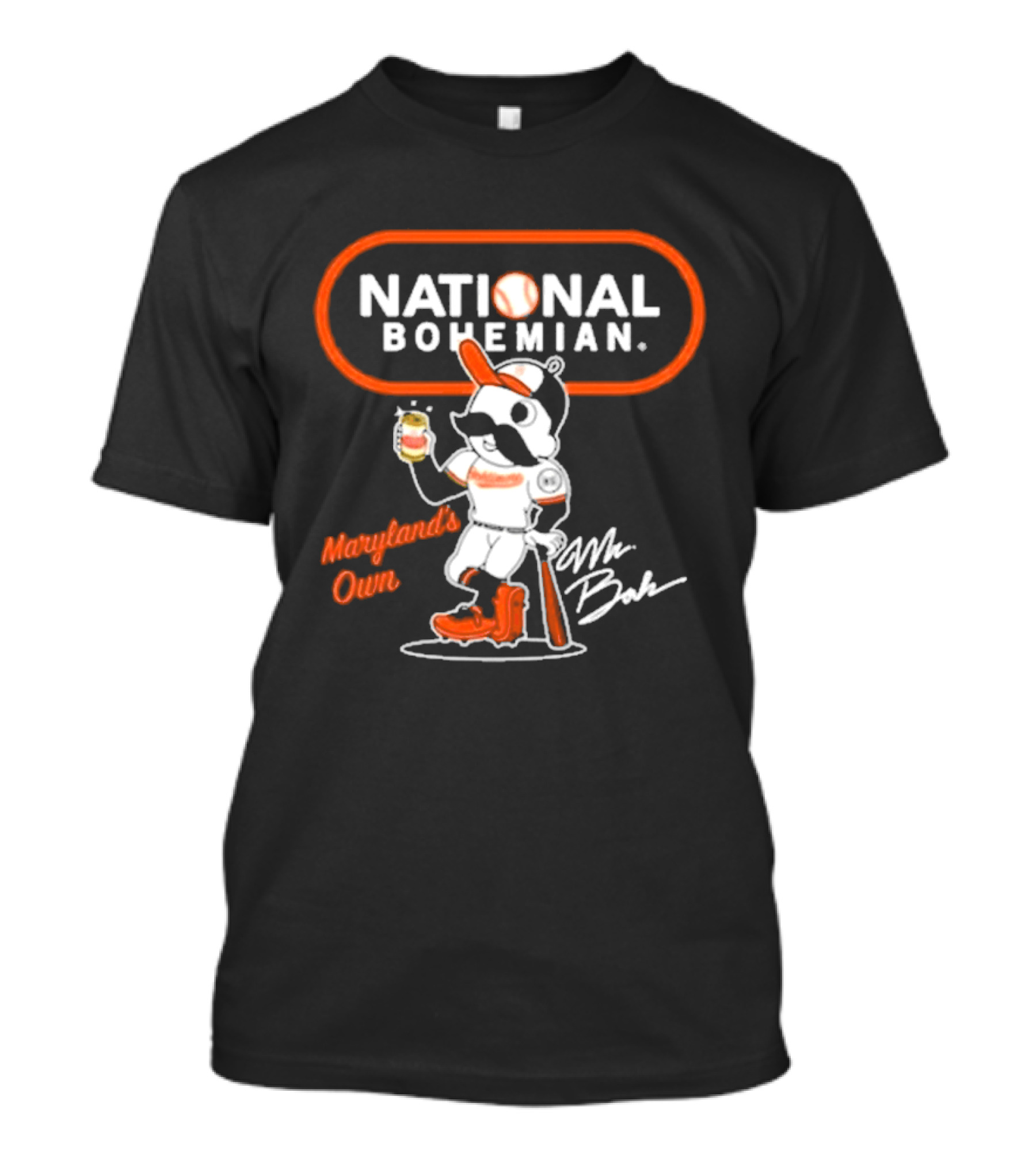 Maryland's Own National Bohemian Mr. Boh Baseball T-Shirt