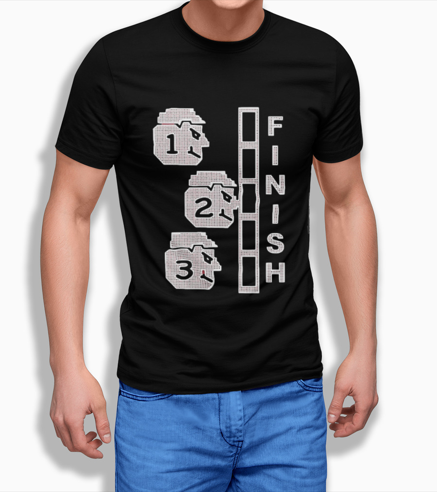 The Great Red Race Cincinnati Reds Finish Line Illustrations T-Shirt