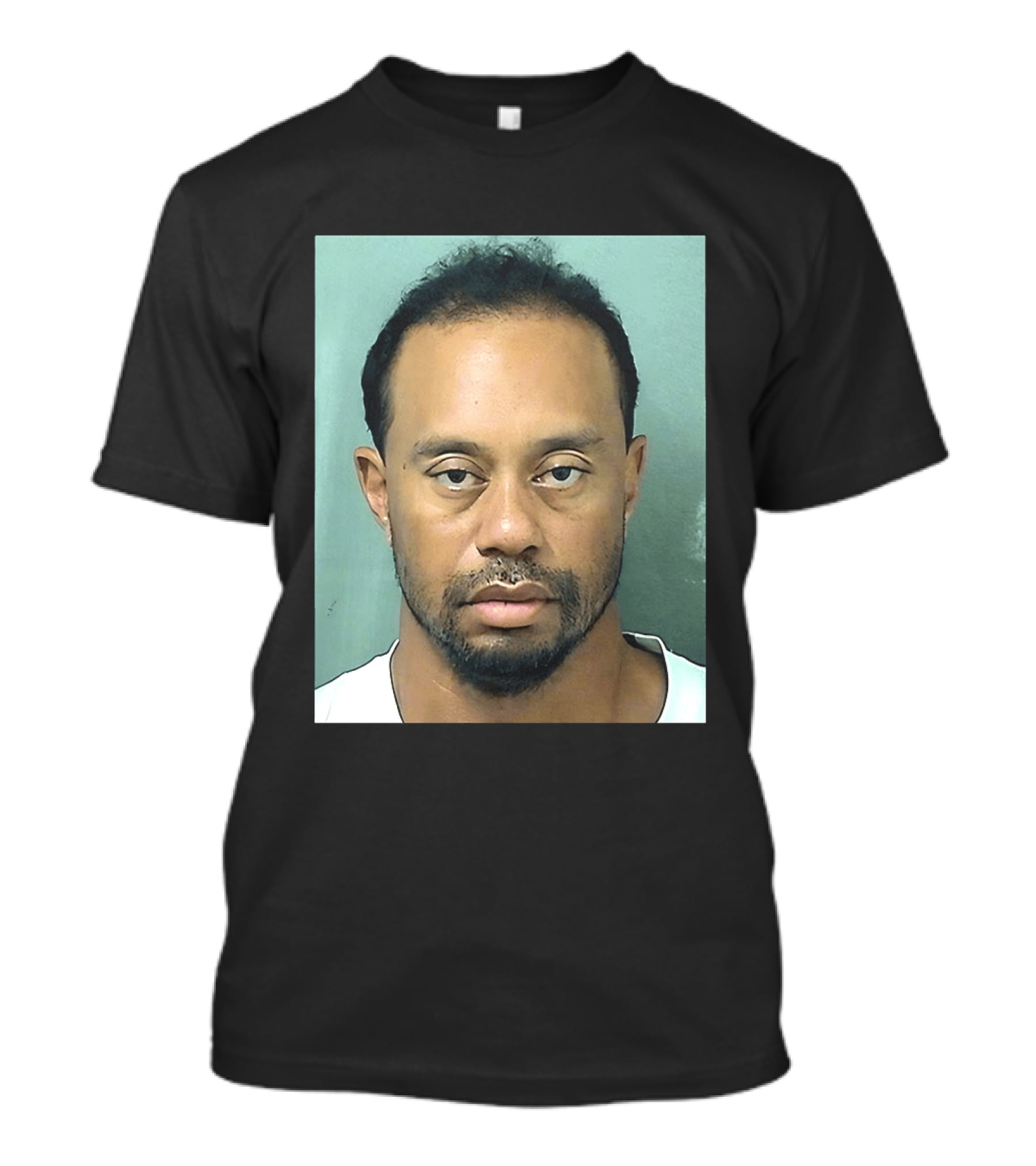 Tiger Woods Shot Palm Beach County Booking Photo T-Shirt
