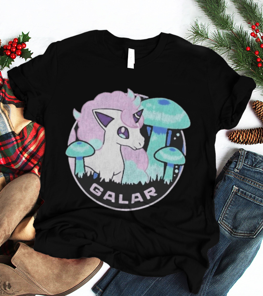 Pokémon Galar Rapidash Pastel Mushroom Adventure T-Shirt