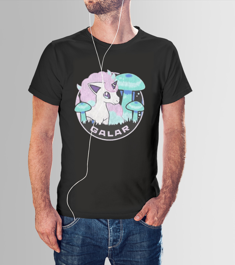 Pokémon Galar Rapidash Pastel Mushroom Adventure T-Shirt