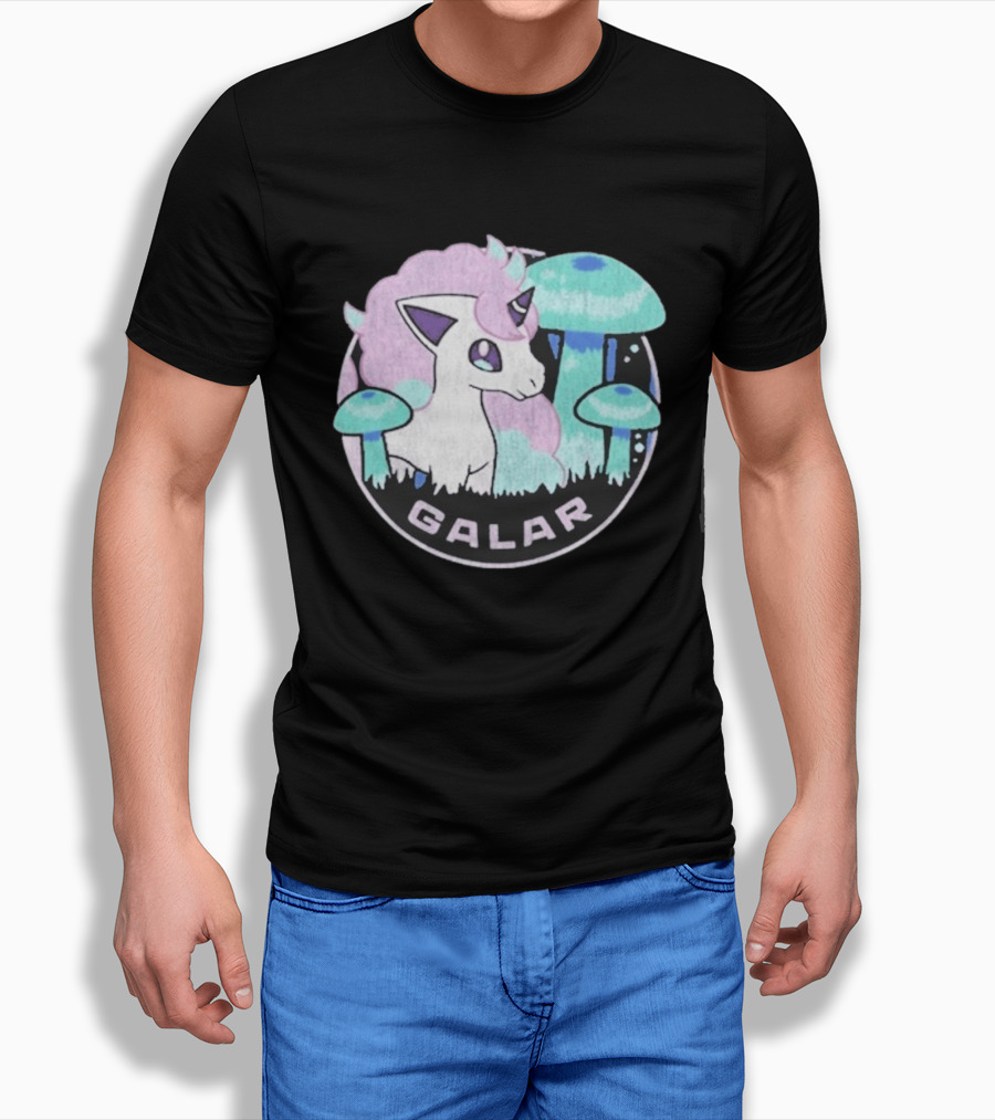 Pokémon Galar Rapidash Pastel Mushroom Adventure T-Shirt